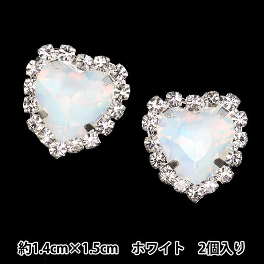 手芸パーツ 『ビジューセンターパーツ 2個入り ホワイト 10-4933』