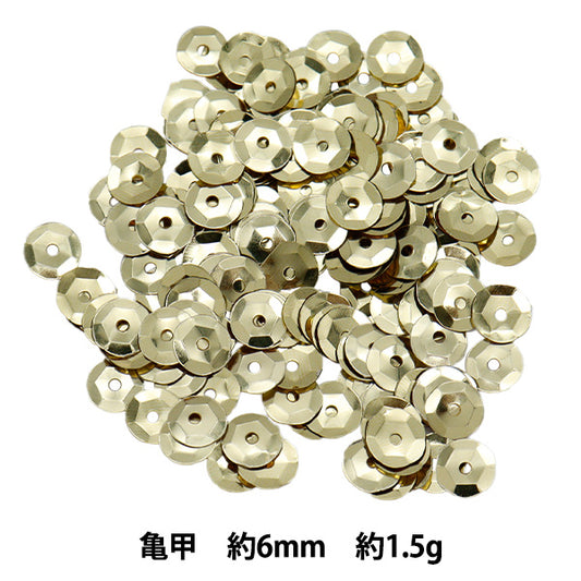 スパンコール 『スパンコール 亀甲 カラー ゴールド 約6mm H102』 MIYUKI ミユキ