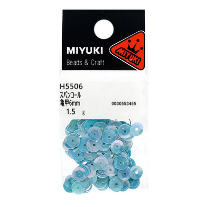 スパンコール 『スパンコール 亀甲 カラー アクア 約6mm H5506』 MIYUKI ミユキ