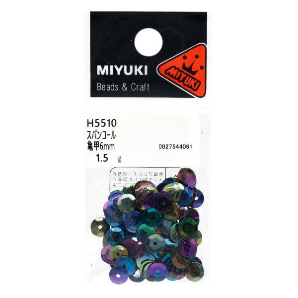 スパンコール 『スパンコール 亀甲 カラー タマムシ 約6mm H5510』 MIYUKI ミユキ