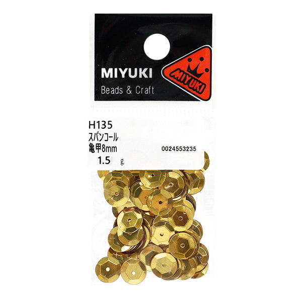 スパンコール 『スパンコール 亀甲 カラー ゴールド 約8mm H135』 MIYUKI ミユキ