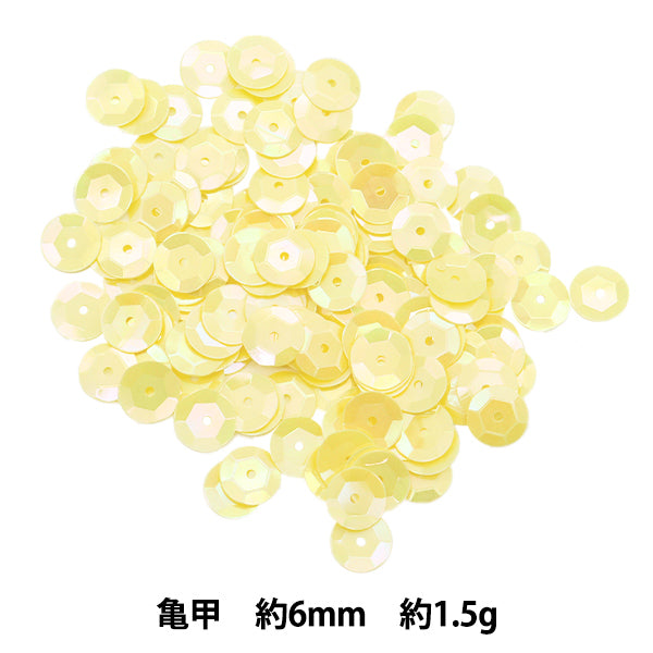 スパンコール 『スパンコール 亀甲 レインボー イエロー 約6mm H6014』 MIYUKI ミユキ