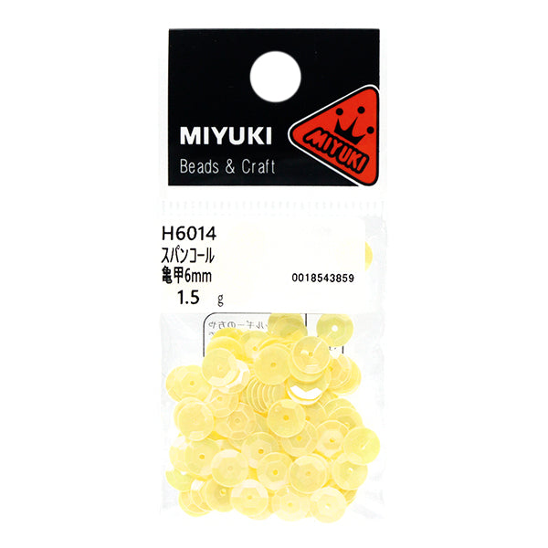 スパンコール 『スパンコール 亀甲 レインボー イエロー 約6mm H6014』 MIYUKI ミユキ