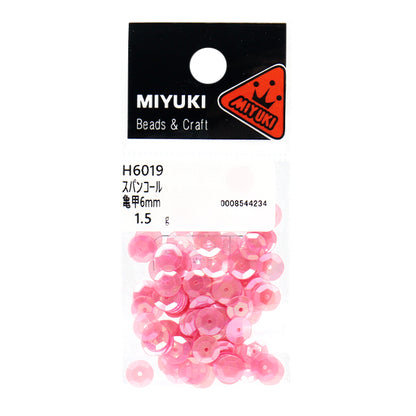 スパンコール 『スパンコール 亀甲 レインボー ピンク 約6mm H6019』 MIYUKI ミユキ