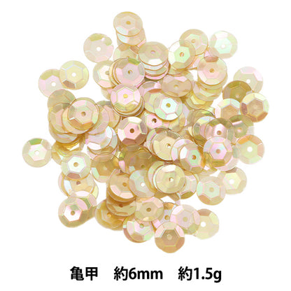 スパンコール 『スパンコール 亀甲 レインボー アイボリー 約6mm H6024』 MIYUKI ミユキ
