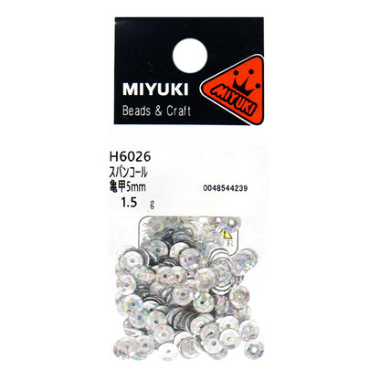 スパンコール 『スパンコール 亀甲 プリズム シルバー 約5mm H6026』 MIYUKI ミユキ