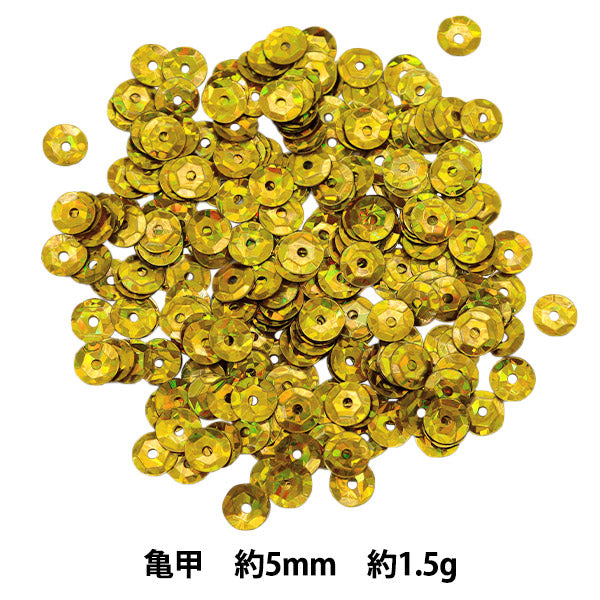スパンコール 『スパンコール 亀甲 プリズム ゴールド 約5mm H6027』 MIYUKI ミユキ