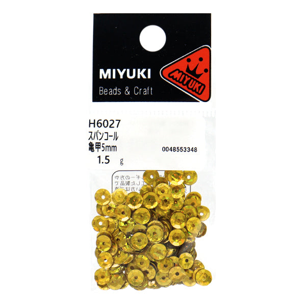 スパンコール 『スパンコール 亀甲 プリズム ゴールド 約5mm H6027』 MIYUKI ミユキ