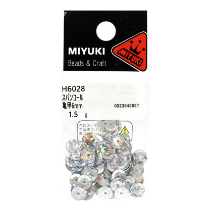 スパンコール 『スパンコール 亀甲 プリズム シルバー 約6mm H6028』 MIYUKI ミユキ
