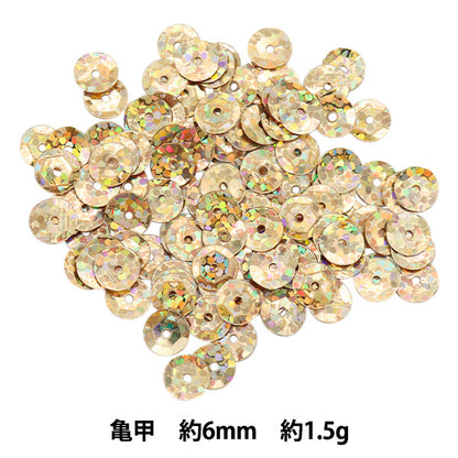 スパンコール 『スパンコール 亀甲 プリズム ゴールド 約6mm H6032』 MIYUKI ミユキ