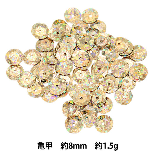 スパンコール 『スパンコール 亀甲 プリズム ゴールド 約8mm H6035』 MIYUKI ミユキ
