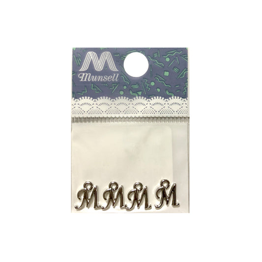 手芸金具 『271 0015SM イニシャルチャーム M 4個』