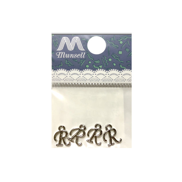 手芸金具 『271 0015SR イニシャルチャーム R 4個』