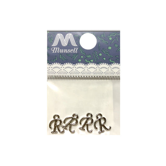 手芸金具 『271 0015SR イニシャルチャーム R 4個』