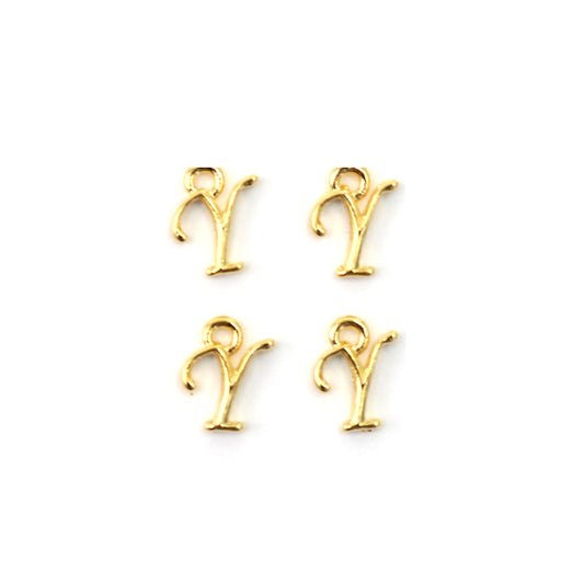 手芸金具 『271 0014GY イニシャルチャーム Y 4個』