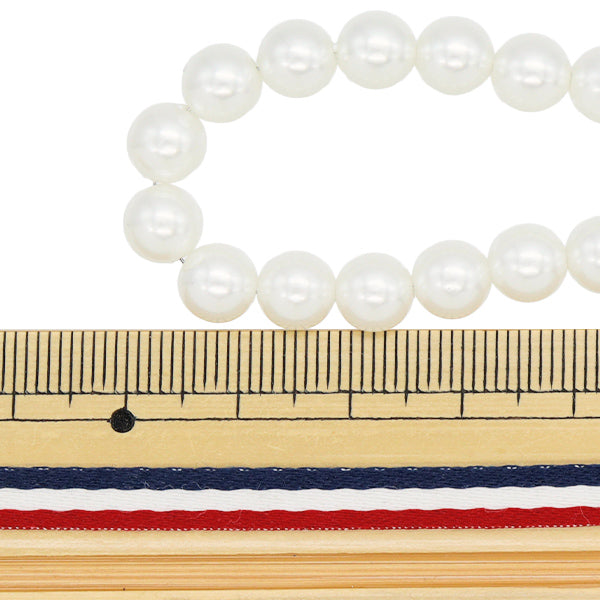 ビーズ 『パール 丸玉 7mm 白 約54個入り POPUP』