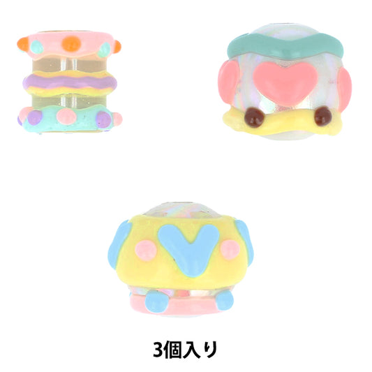 手芸パーツ 『ペイントビーズ 3個入り 05 PTB-01』 KIYOHARA 清原