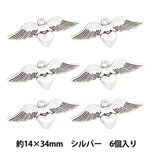 配件材料“魅力羽毛6银6件M12390"