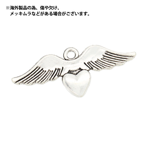 アクセサリー素材 『チャーム フェザー6 シルバー 6個入り M12390』