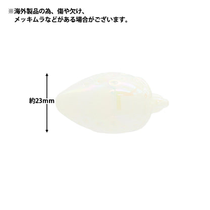 アクセサリー素材 『アクリルチャーム いちご ホワイト 2個入り A4713』