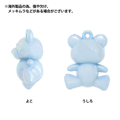 アクセサリー素材 『アクリルチャーム くま サックスブルー 2個入り A4715』