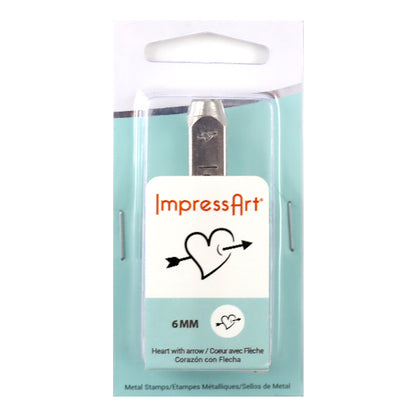 金属刻印 メタルスタンピング 『ImpressArt デザインスタンプ ハートウィズアロー 6mm U1041 6』 MIYUKI ミユキ