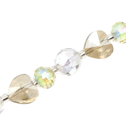 Accessory material "glassBeads Heart Round MIX Champagne Gold GN-08-22S-06D]