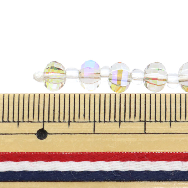 ビーズ 『ガラスビーズ マルチカット 6mm オーロラ JIN24-G-9』