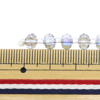 ビーズ 『ガラスビーズ マルチカット 6mm ブルーオーロラ JIN24-G-11』