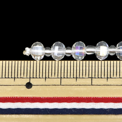 ビーズ 『ガラスビーズ マルチカット 6mm クリスタルオーロラ JIN24-G-13』