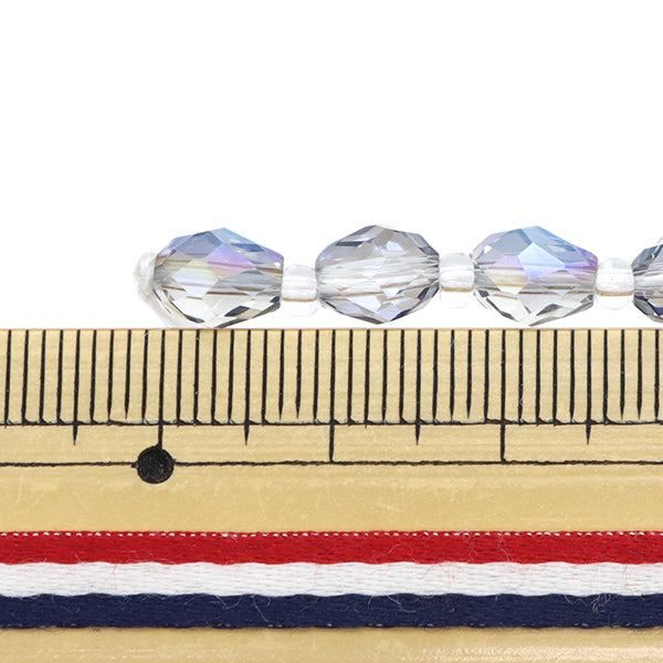 ビーズ 『ガラスビーズ ドロップカット 5×7mm ブルーオーロラ JIN24-G-16』