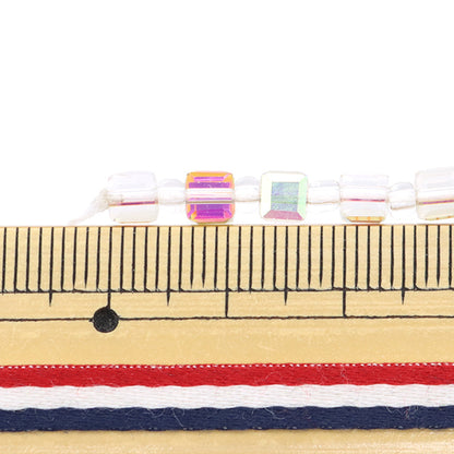 ビーズ 『ガラスビーズ キューブカット 4mm オーロラ JIN24-G-24』