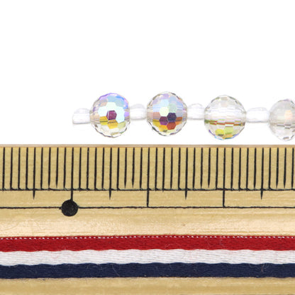 ビーズ 『ガラスビーズ ボタンカット 6mm オーロラ JIN24-G-29』