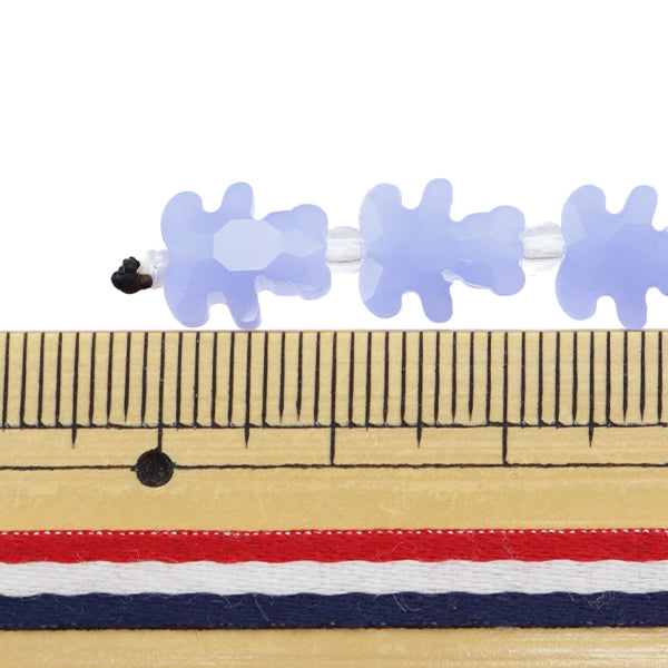ビーズ 『ガラスビーズ ベアーカット 8×10mm ベビーブルー JIN24-G-34』