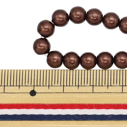 ビーズ 『ガラスパールビーズ 6mm プラム JIN24-P-11』