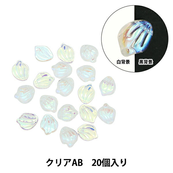 Accessory material "glassBeads Petal clear AB 20 pieces B299]