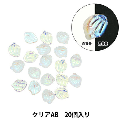 Accessory material "glassBeads Petal clear AB 20 pieces B299]