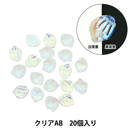 Accessory material "glassBeads Petal clear AB 20 pieces B299]