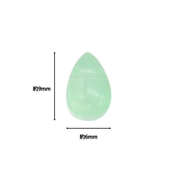 Accessory material "glassBeads Shizuku side hole light green 20 pieces B312]