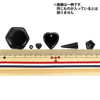 ビーズ 『チェコビーズ ミックスアソートパック 50g ブラック MIX23-BLACK』