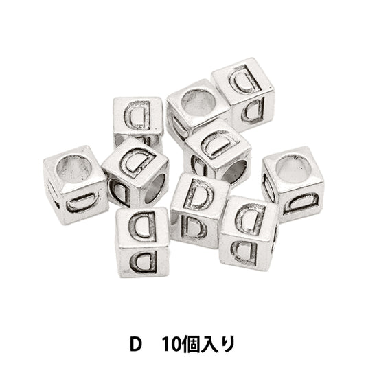 珠子 “金属珠子 字母珠子 D大约7 x 7毫米10件包括“ Marchenart Fairy Tale Art