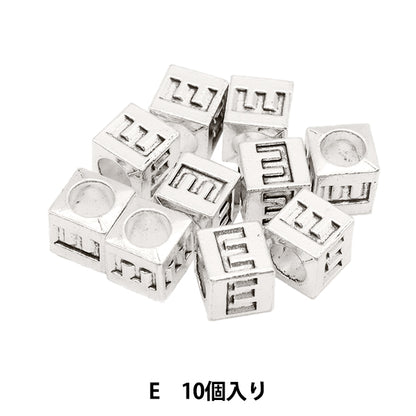 珠子 “金属珠子 字母珠子 E大约7 x 7毫米10件包括“ Marchenart Fairy Tale Art