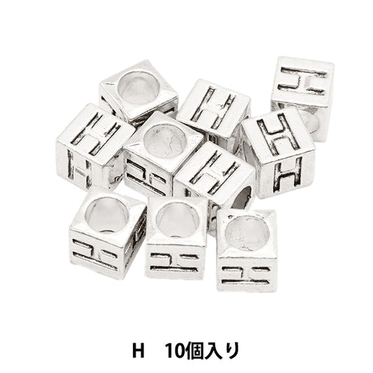 珠子 “金属珠子 字母珠子 h大约7 x 7毫米10件包括“ Marchenart Fairy Tale Art