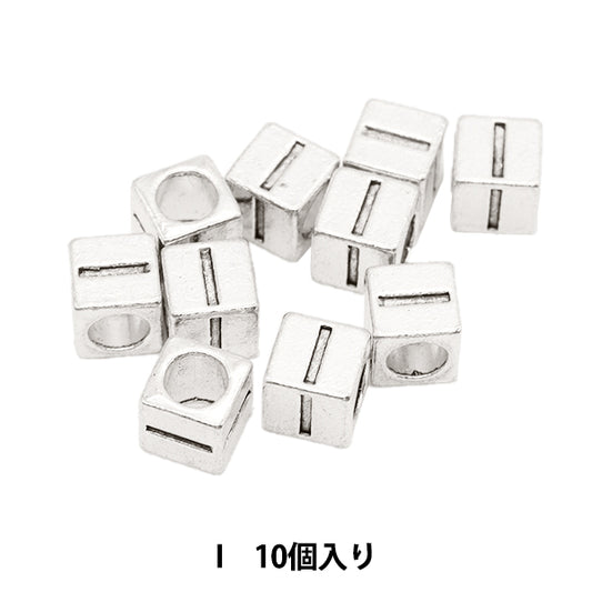 珠子 “金属珠子 字母珠子 我大约7 x 7毫米10件包括“ Marchenart Fairy Tale Art