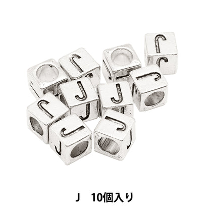 珠子 “金属珠子 字母珠子 J大约7 x 7毫米10件包括“ Marchenart Fairy Tale Art
