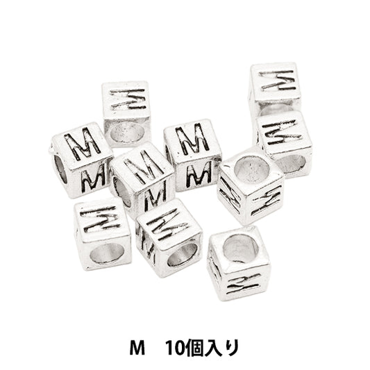 珠子 “金属珠子 字母珠子 m大约7 x 7毫米10件包括“ Marchenart Fairy Tale Art