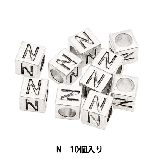 珠子 “金属珠子 字母珠子 n 7 x 7毫米10件包括“ Marchenart Fairy Tale Art