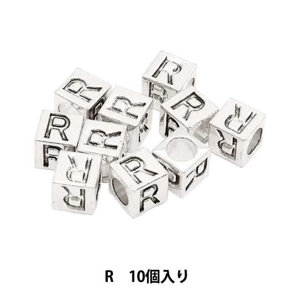珠子 “金属珠子 字母珠子 r大约7 x 7毫米10件包括“ Marchenart Fairy Tale Art