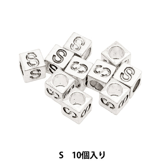 珠子 “金属珠子 字母珠子 大约7 x 7毫米10件包括“ Marchenart Fairy Tale Art