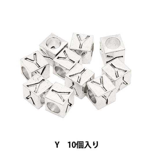 珠子 “金属珠子 字母珠子 y大约7 x 7毫米10件包括“ Marchenart Fairy Tale Art